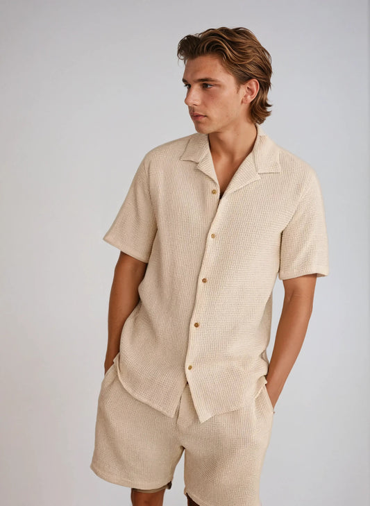 Waffle Shirt Beige